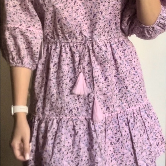 SOLD —-Tuckernuck HYACINTH HOUSE  NWT Purple Floral Matilda Dress med - Picture 10 of 14